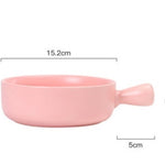 Home Creative Handle Baking Breakfast Plate
