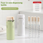4-in-1 Travel Dispenser | Leak Proof Portable Bottles Set