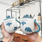 Fashion Creative Personality Mug With Lid Spoon